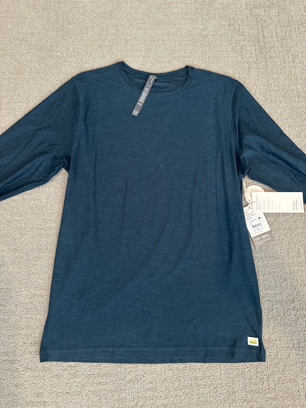 Vuori Navy Heather Strato Tech Tee